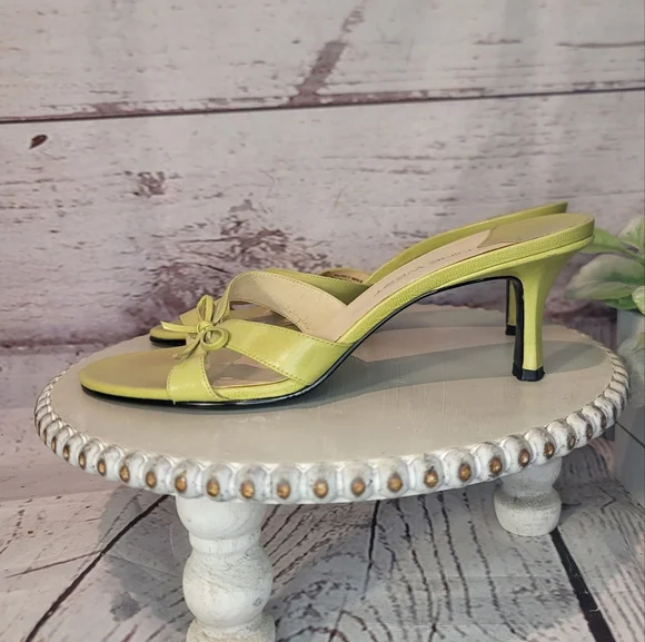 Nine West Mary Knoll Women's Sage Lime Green Slip-on Sandals Size 8M - Picture 3 of 10
